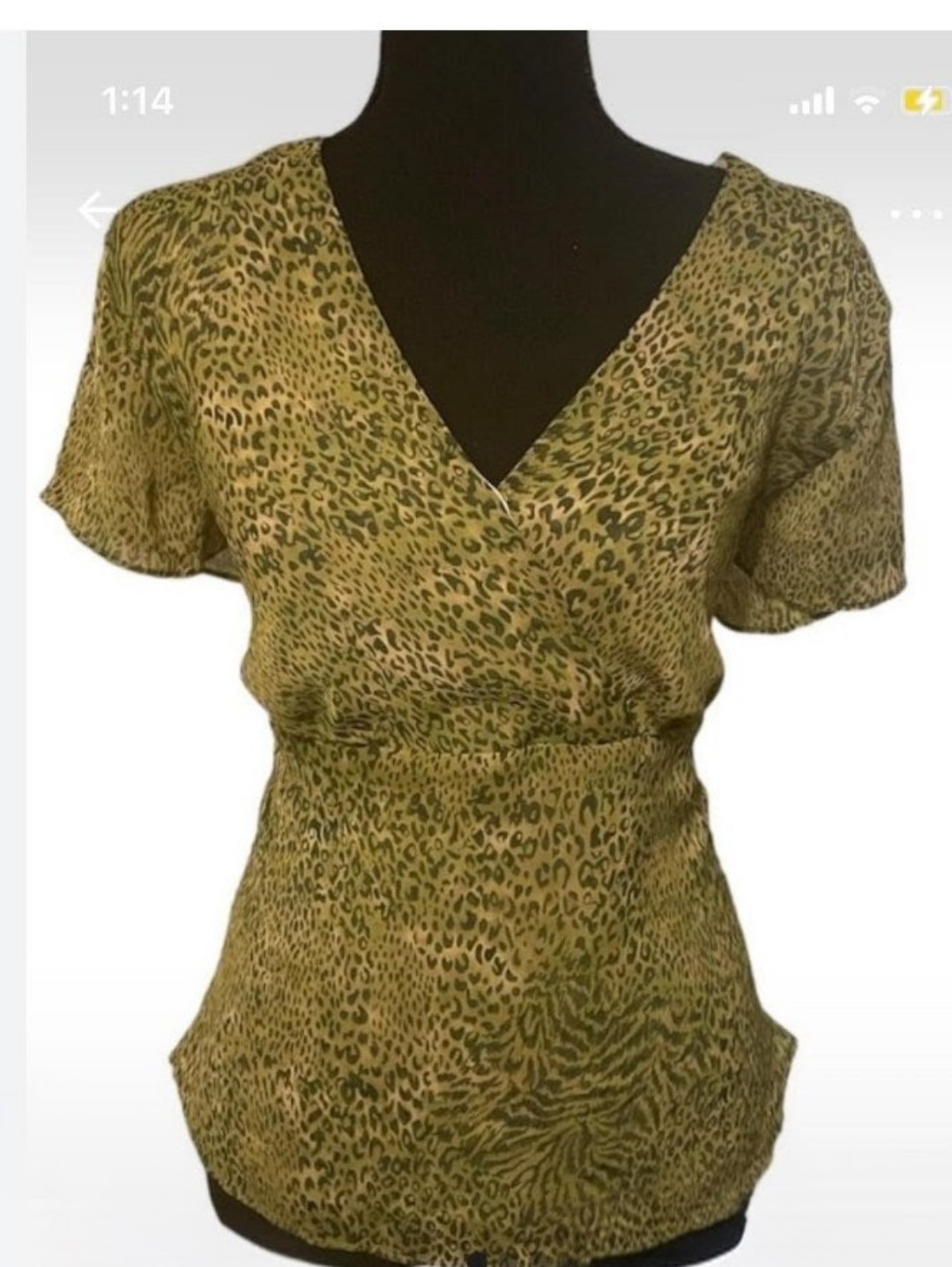 Norton Mcnaughton Olive Green Top Nwot